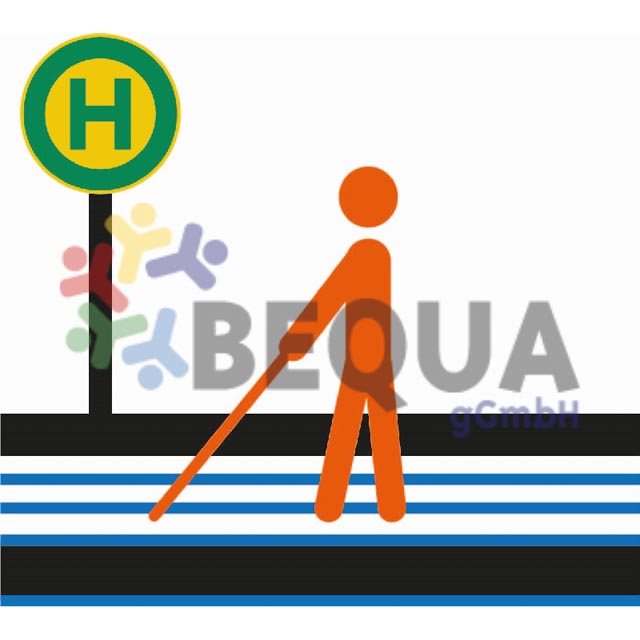 Blinde Leitsystem Haltestelle