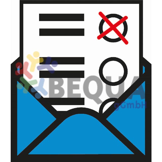 Briefwahl eintüten in Blau