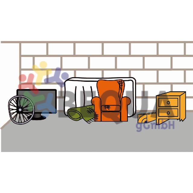 Spermüll aufgestellt