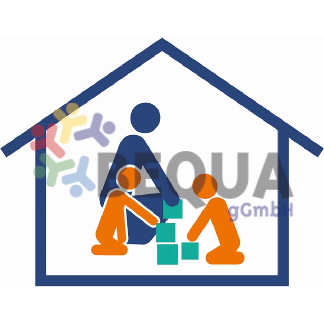 Kita Gebäude orange Kinder